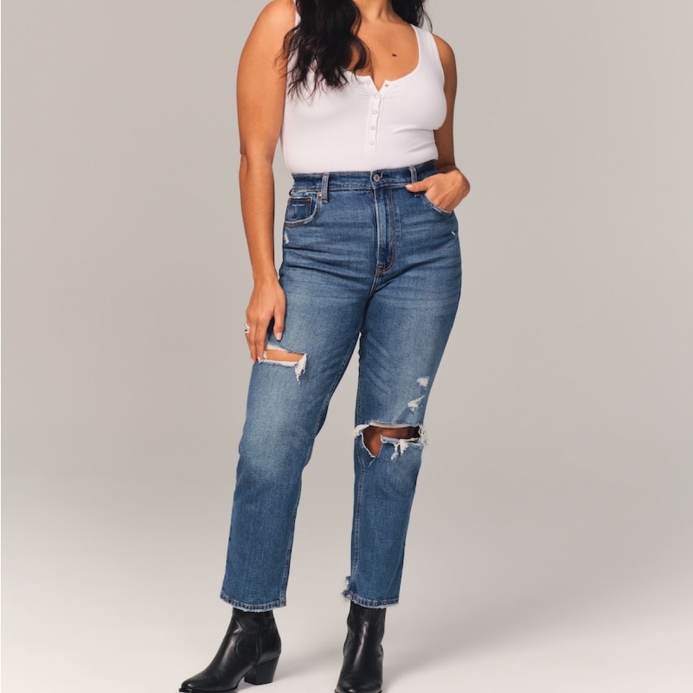 Abercrombie ultra high rise ankle jeans